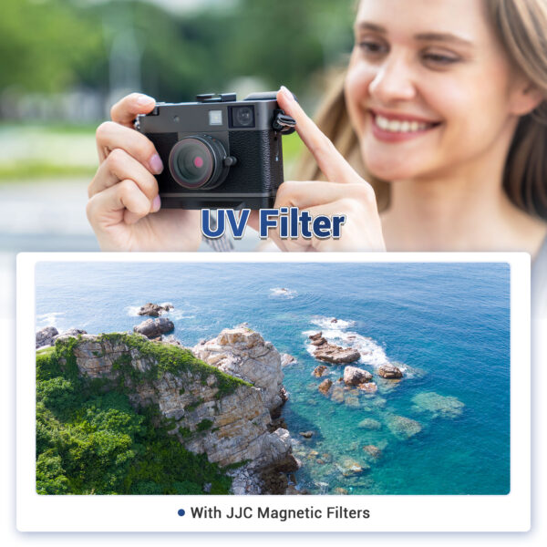 JJC Magnetic X Half UV Protective Filter for Fujifilm X Half Camera with Metal Lens Cap,X-half Aluminum Alloy Frame Mulit-Coated UV Ultraviolet Filter 99.25% Light Transmission Water Scratch Resistant - Image 9