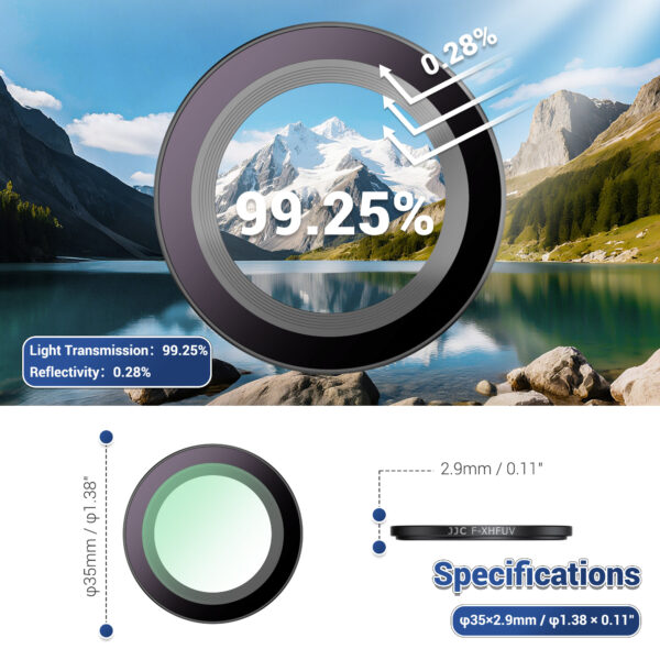 JJC Magnetic X Half UV Protective Filter for Fujifilm X Half Camera with Metal Lens Cap,X-half Aluminum Alloy Frame Mulit-Coated UV Ultraviolet Filter 99.25% Light Transmission Water Scratch Resistant - Image 5