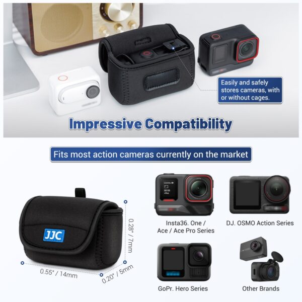 Mini Acton Camera Carrying Case with Battery Storage Slot - Image 3