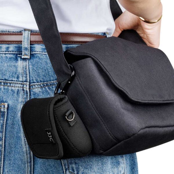 Neoprene Mini Action Camera Carrying Case with Shoulder Strap - Image 10