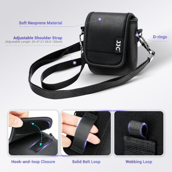 Neoprene Mini Action Camera Carrying Case with Shoulder Strap - Image 5