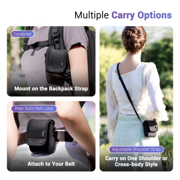 Neoprene Mini Action Camera Carrying Case with Shoulder Strap - Image 6