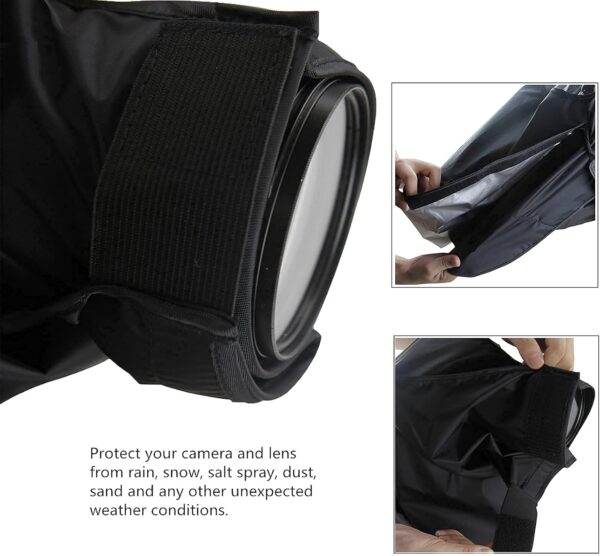 Professional DSLR Camera Rain Cover Raincoat Gear Large Sleeve Protection - Image 4