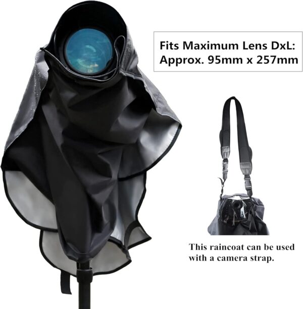Professional DSLR Camera Rain Cover Raincoat Gear Large Sleeve Protection - Image 7