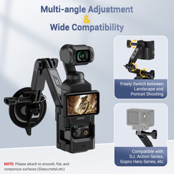 Osmo Pocket 3 Suction Cup Mount with Action Camera Adapter - Image 5