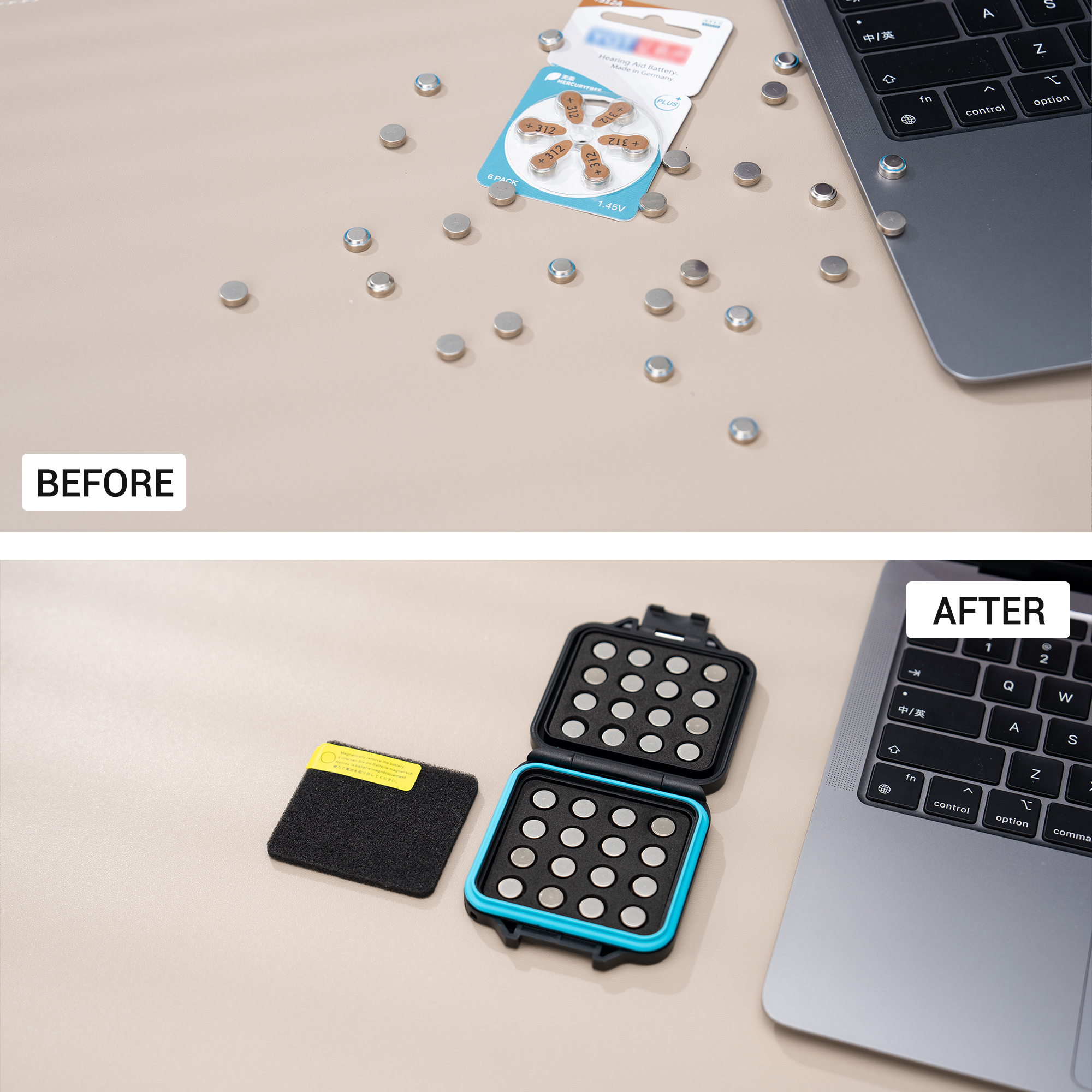 Size 312 13 10 Battery Case Holder Storage, Water-Resistant Anti-Shock, Hearing Aid Batteries Case - Image 5