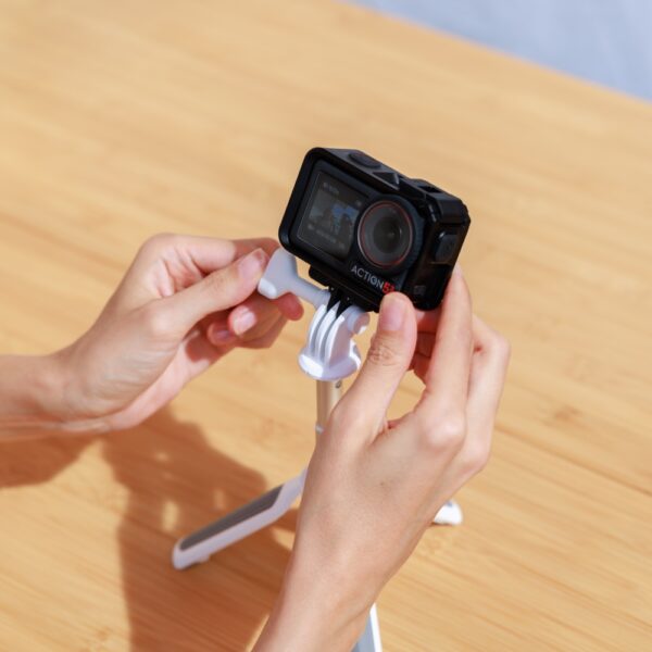 Extendable Mini Tripod & Selfie Stick for Action Camera (White) - Image 8