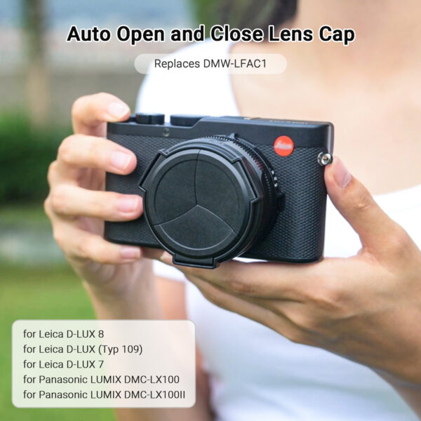 JJC Auto Open Lens Cap for Panasonic Lumix DMC-LX100 DMC-LX100II