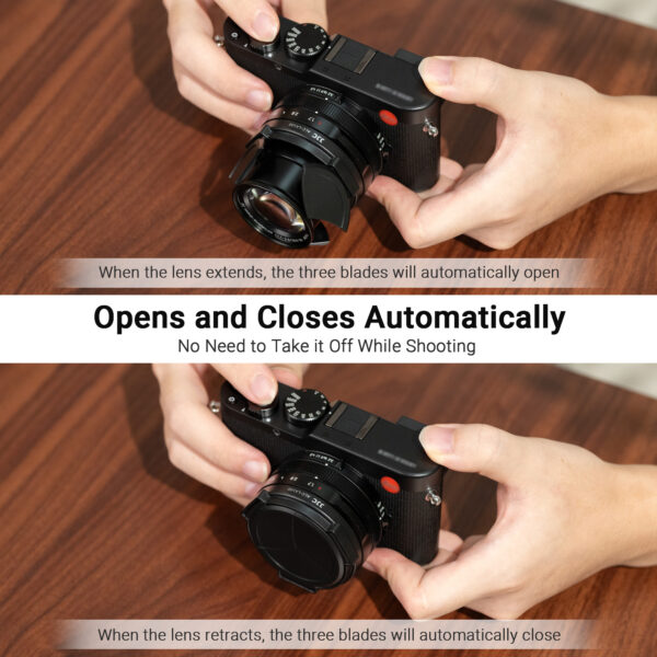 JJC Auto Open Lens Cap for Panasonic Lumix DMC-LX100 DMC-LX100II