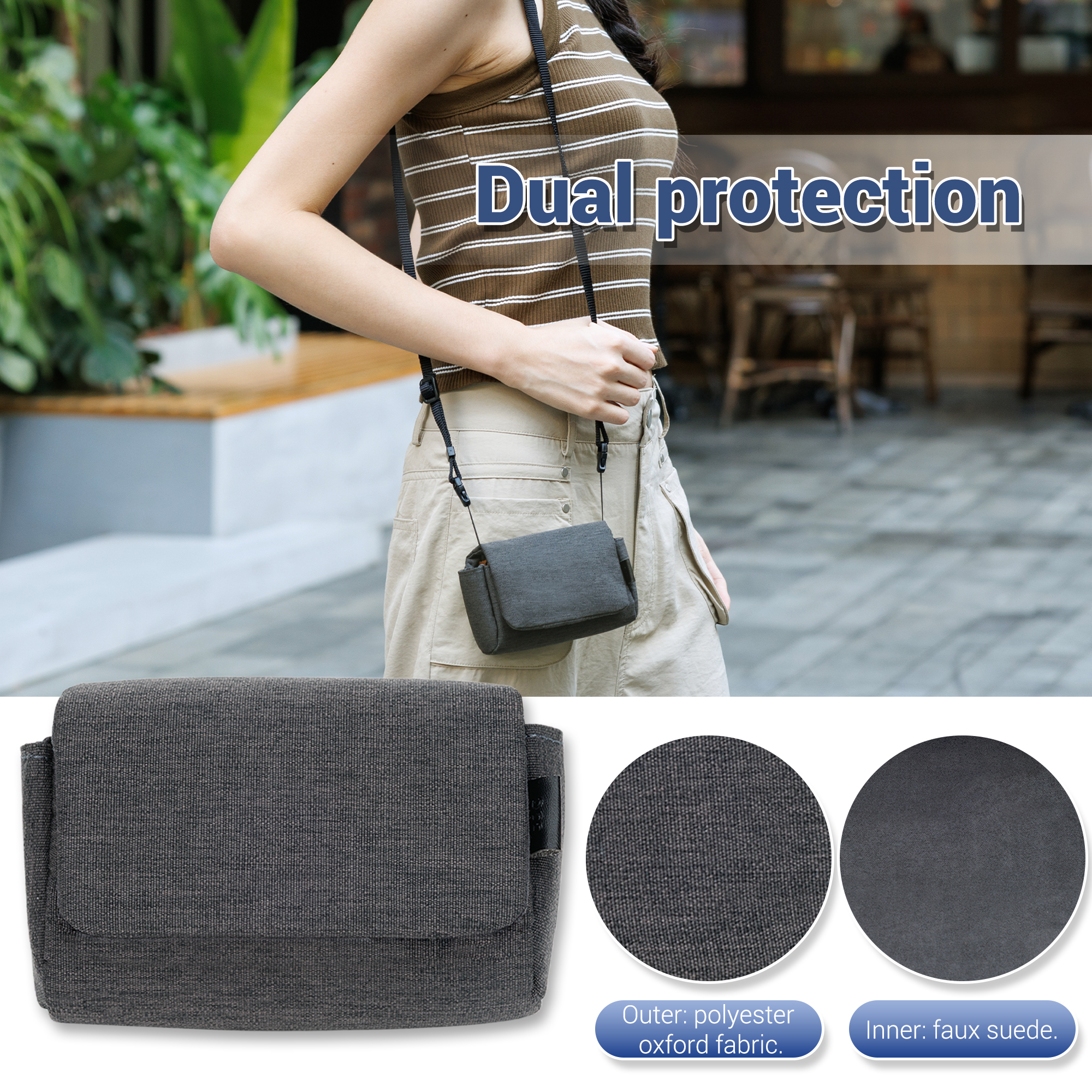 JJC Camera Pouch Protective Case for Digital Camera, Soft Carrying Case Bag for Canon G7XM3 Sony ZV-1 II ZV1II ZV1 ZV-1F ZV1F RX100 VII VI VA IV Ricoh GR IV GR IIIx GR III GR II GR4 GR 3 GR 3X GR2 - Image 4