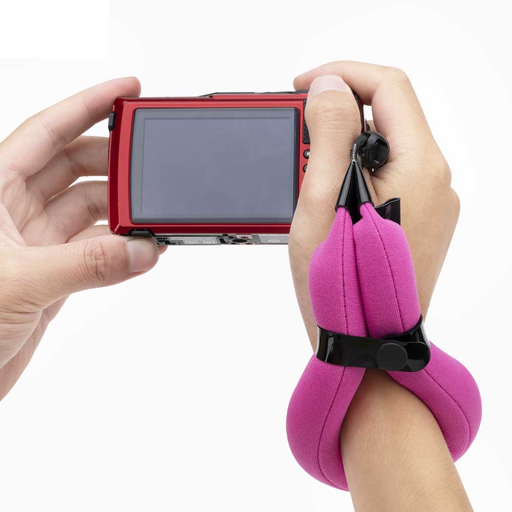 JJC Hot Pink Floating Wrist Strap for waterproof digital cameras GoPro 13 12 11 DJI Osmo 360 Nano Action Insta360 Ace Pro Series Olympus TG-7 - Image 2
