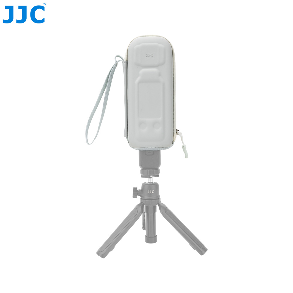 JJC Semi-Open Hard Shell Case for Osmo Pocket 4 Pocket 3 Xtra Muse Velvet Lining Lightweight EVA Dust Splash Proof Scratch-resistant Can Mount on Tripod Gray - Image 6