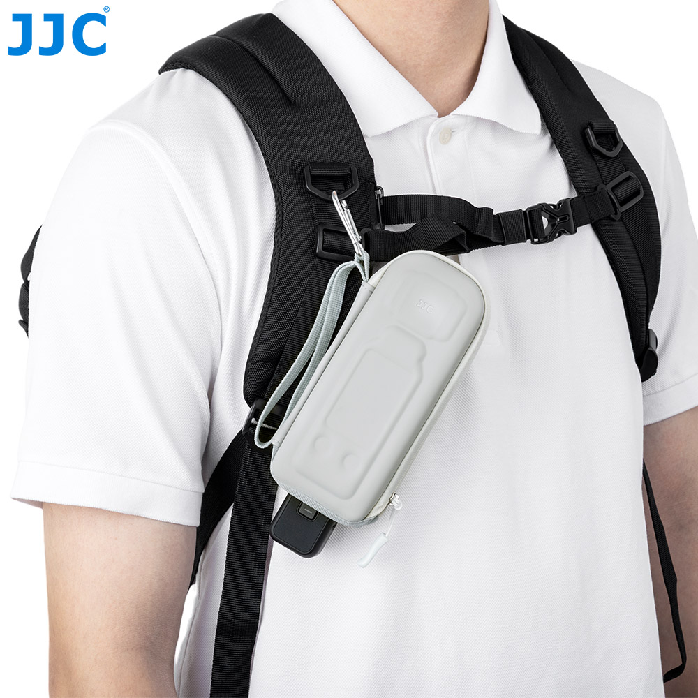 JJC Semi-Open Hard Shell Case for Osmo Pocket 4 Pocket 3 Xtra Muse Velvet Lining Lightweight EVA Dust Splash Proof Scratch-resistant Can Mount on Tripod Gray - Image 8