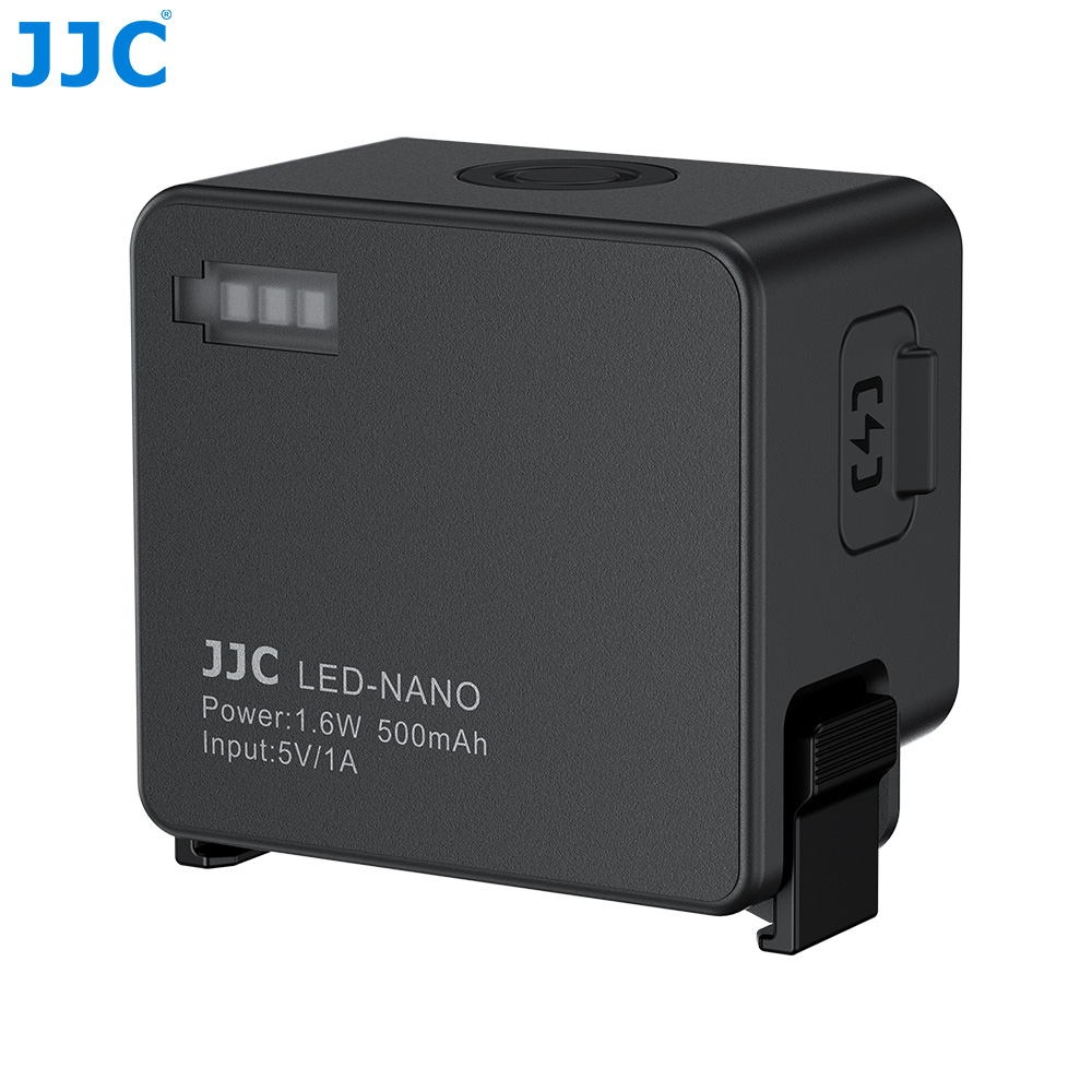 JJC Mini LED Auxiliary Light for Osmo Action 6 Nano & Xtra Edge Atto Built-in Battery Magnetic Quick-Release 3 Stops Brightness & Temperature Adjustable Night Scene Vlog Selfie Shooting Accessory - Image 3