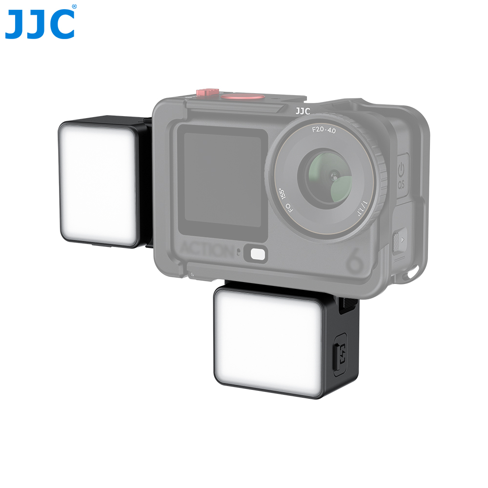 JJC Mini LED Auxiliary Light for Osmo Action 6 Nano & Xtra Edge Atto Built-in Battery Magnetic Quick-Release 3 Stops Brightness & Temperature Adjustable Night Scene Vlog Selfie Shooting Accessory - Image 8