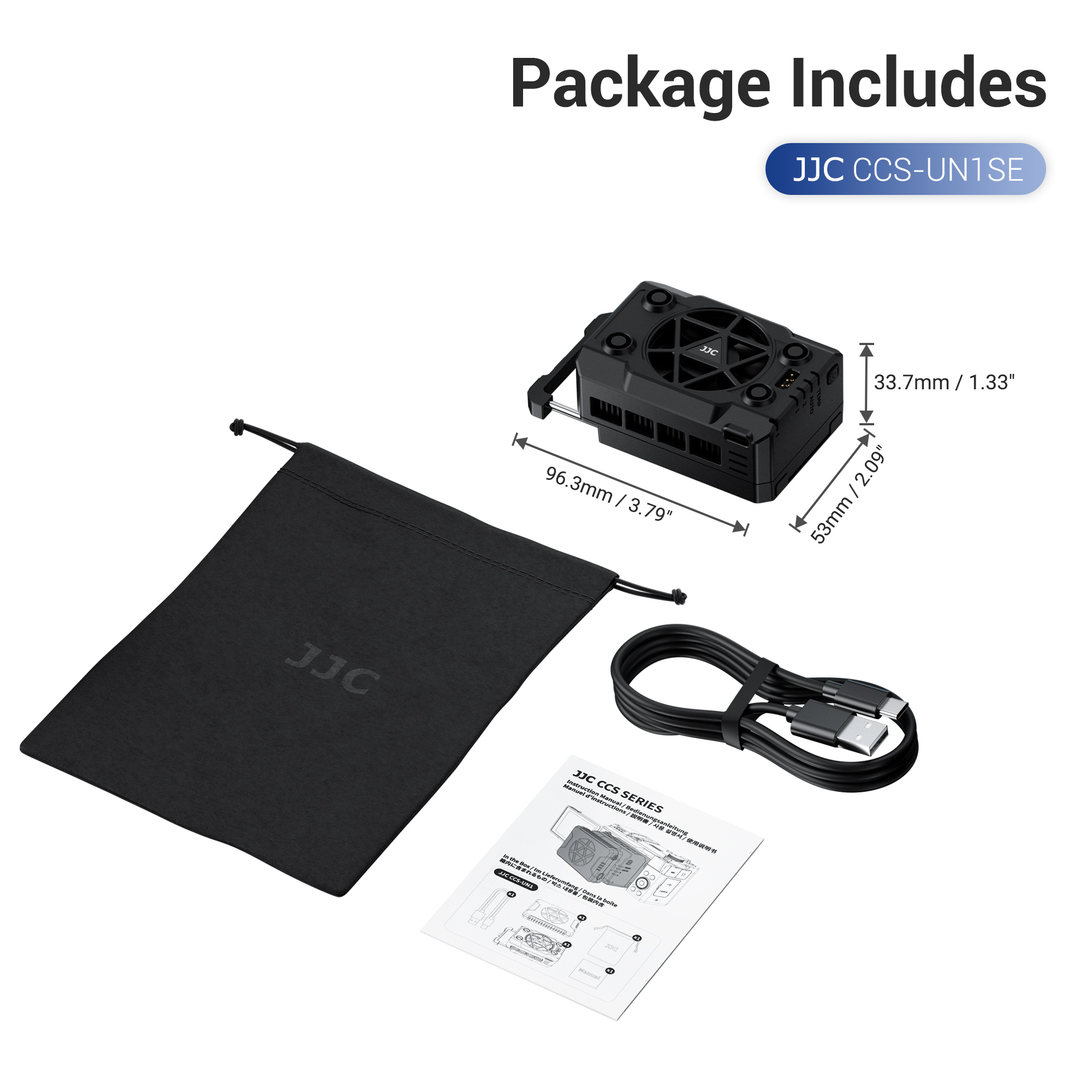 JJC Camera Semiconductor Cooler for Camera with Flip-out LCD Screen Prevent Overheating Powered by Type-C Charging 3 Stage Adjustment for Summer High-Temperature Environment Long-Term Vloging Video Recording - Image 9