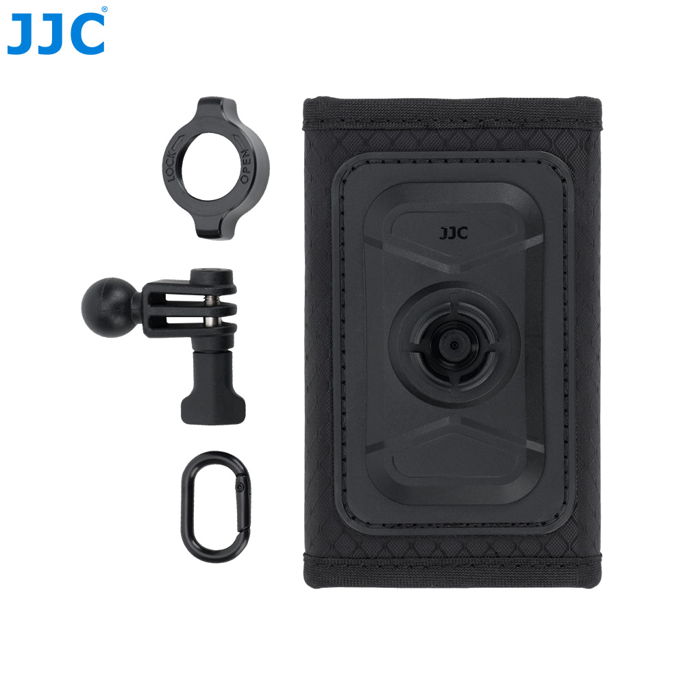 JJC Action Camera Shoulder Strap Mount with Large Velcro D-ring Knob-Locking Ball Head 62° Flexible Angle for Osmo 360 Action 6 5 Pro 4 Insta360 X5 X4 Air Gopro Hero 13 12 11 Climbing Hiking POV recording Black - Image 8