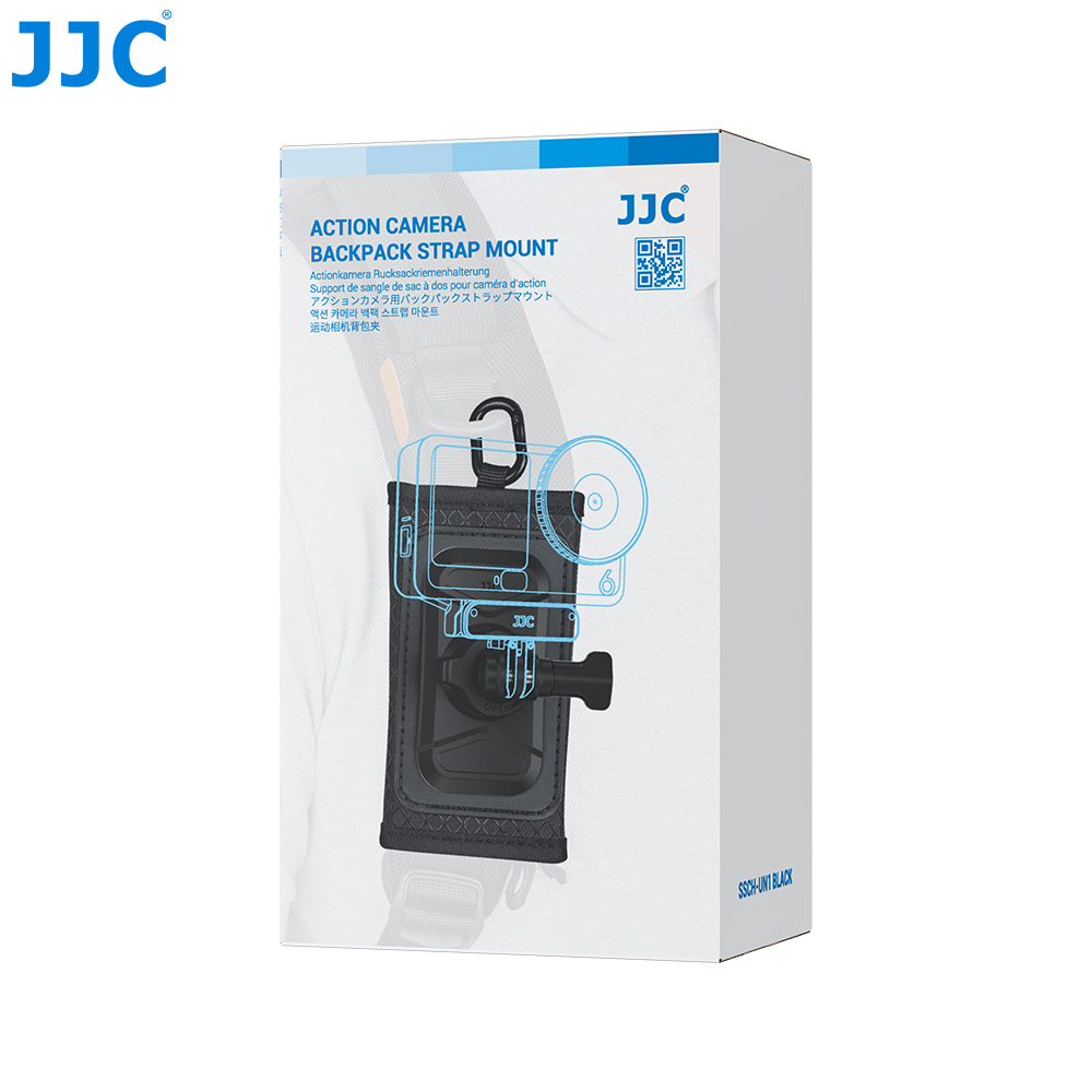 JJC Action Camera Shoulder Strap Mount with Large Velcro D-ring Knob-Locking Ball Head 62° Flexible Angle for Osmo 360 Action 6 5 Pro 4 Insta360 X5 X4 Air Gopro Hero 13 12 11 Climbing Hiking POV recording Black - Image 10