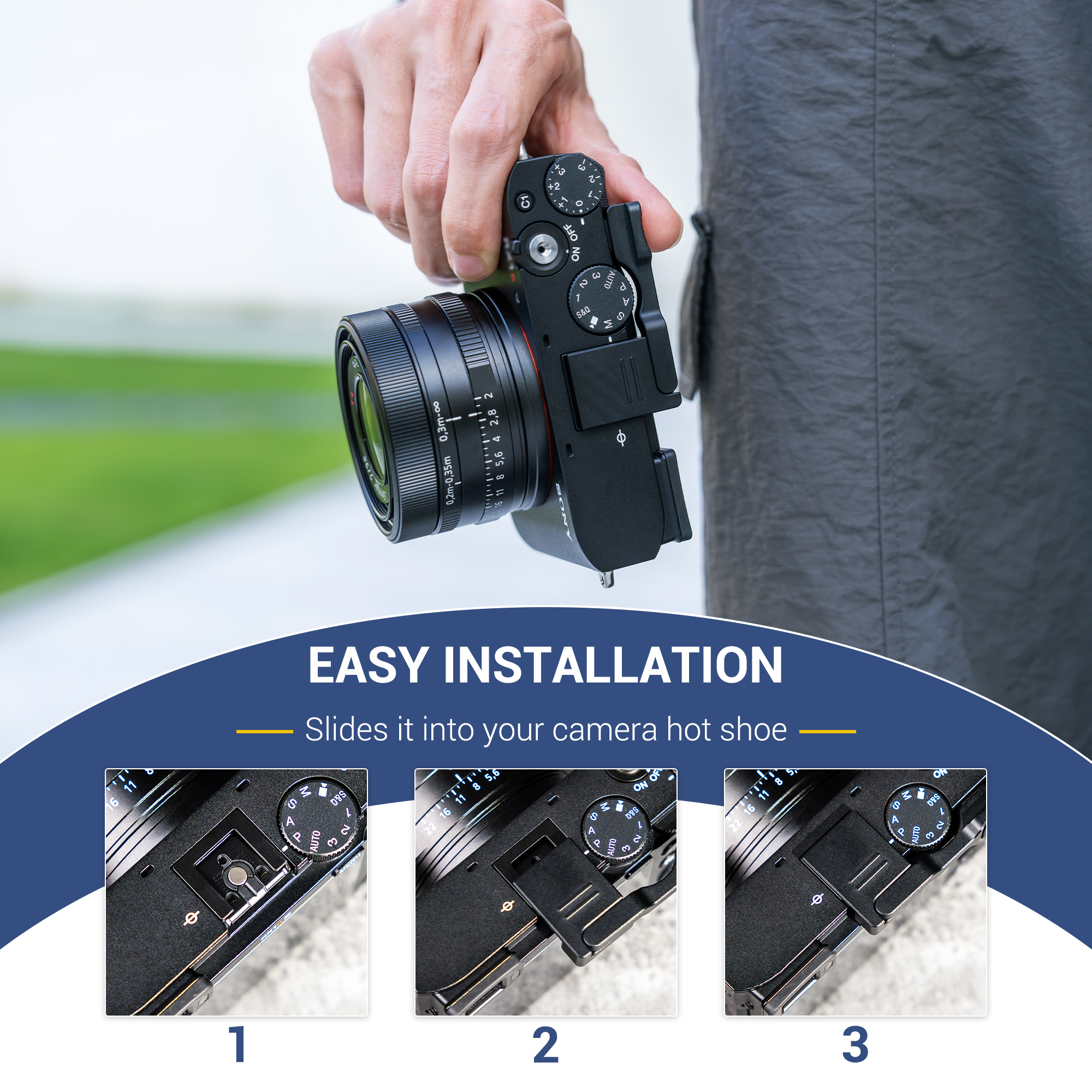 JJC Thumbs Up Grip for Sony RX1RIII RX1RM3 RX1R III with Aluminum Body Silicone pads Hot Shoe Protection Improve Graspability Not Interfere Dials Buttons - Image 5