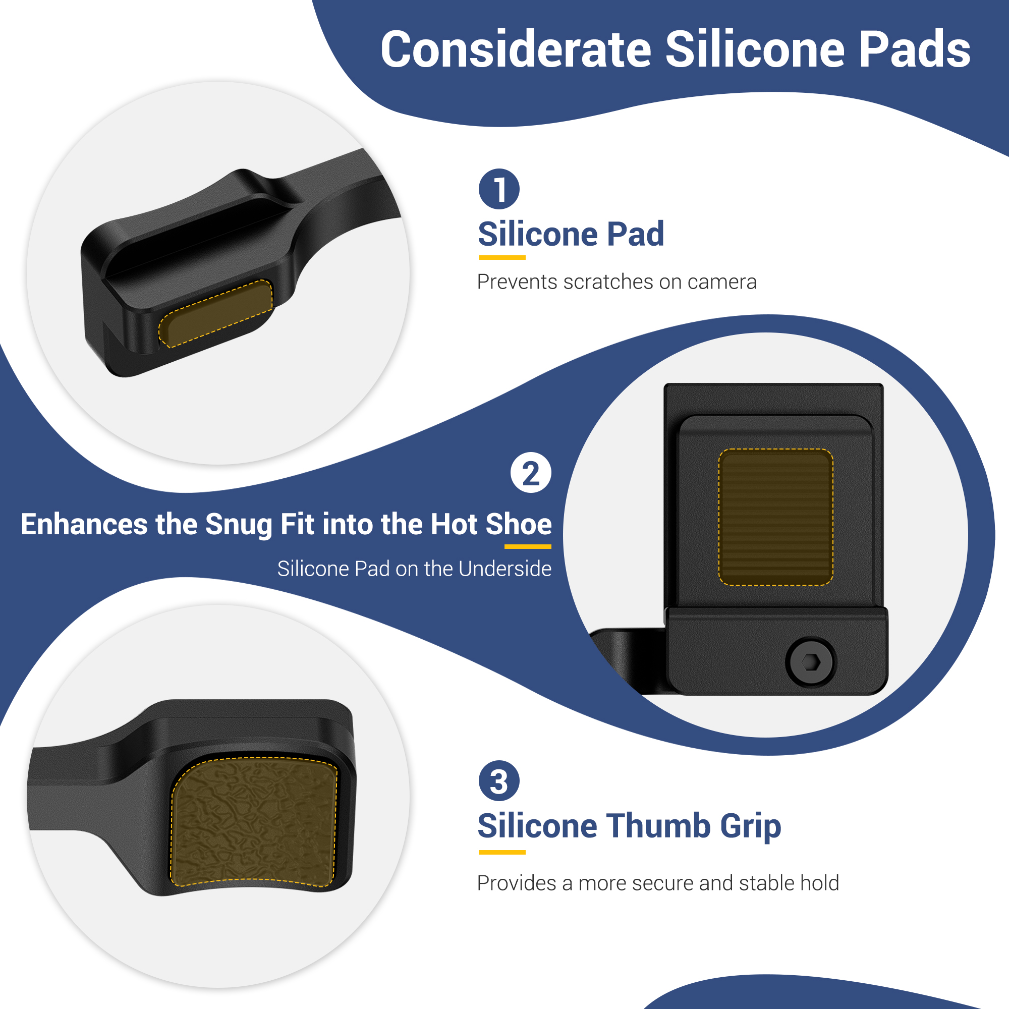 JJC Thumbs Up Grip for Sony RX1RIII RX1RM3 RX1R III with Aluminum Body Silicone pads Hot Shoe Protection Improve Graspability Not Interfere Dials Buttons - Image 6