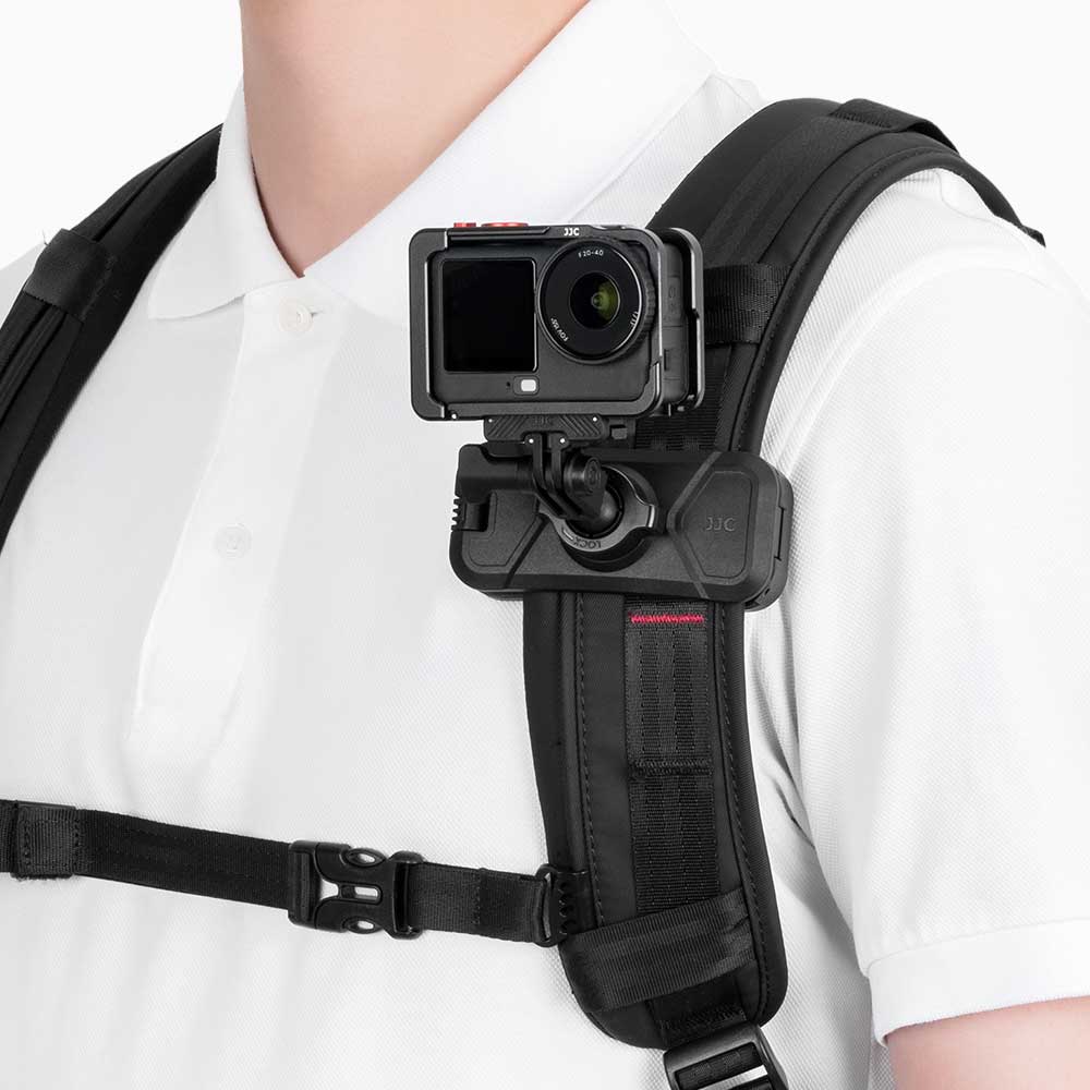 JJC Backpack Strap Clip with 3 Prong Mount for Gopro Hero 13 12 11 Action Camera Silicone air Cushion Dual Stage Locking Multi-Angle Adjustable Ball Head Hiking Climbing POV Filming - Image 2