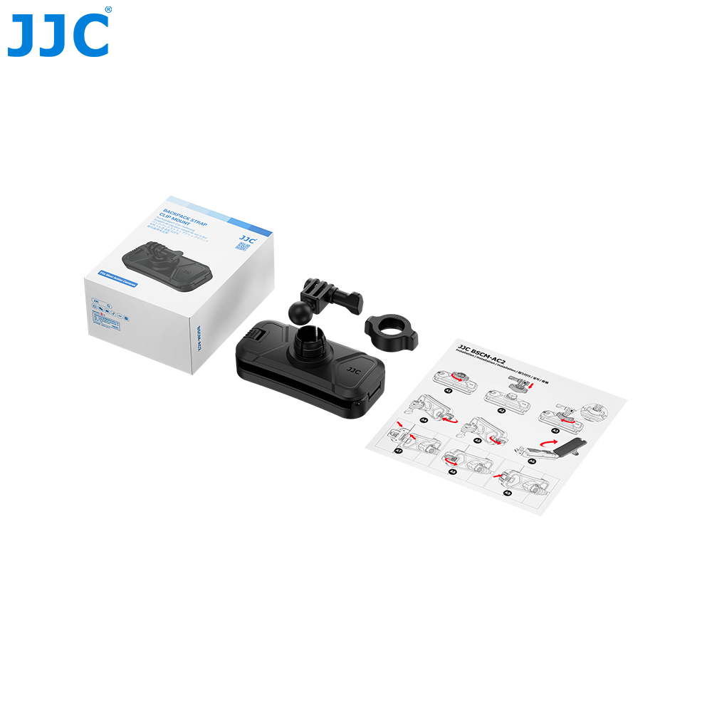 JJC Backpack Strap Clip with 3 Prong Mount for Gopro Hero 13 12 11 Action Camera Silicone air Cushion Dual Stage Locking Multi-Angle Adjustable Ball Head Hiking Climbing POV Filming - Image 10