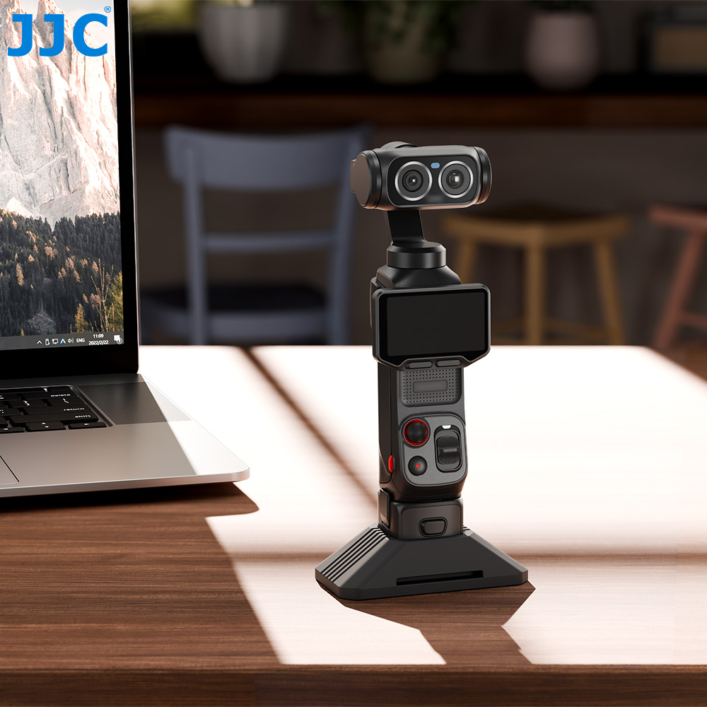JJC Silicone Non-Slip Desktop Mount for Insta360 Luna Ultra with Large Adhesive Base Video Recording Stand Prevent Fall Mount on Dashboard with Charging Port Cutout - Image 9