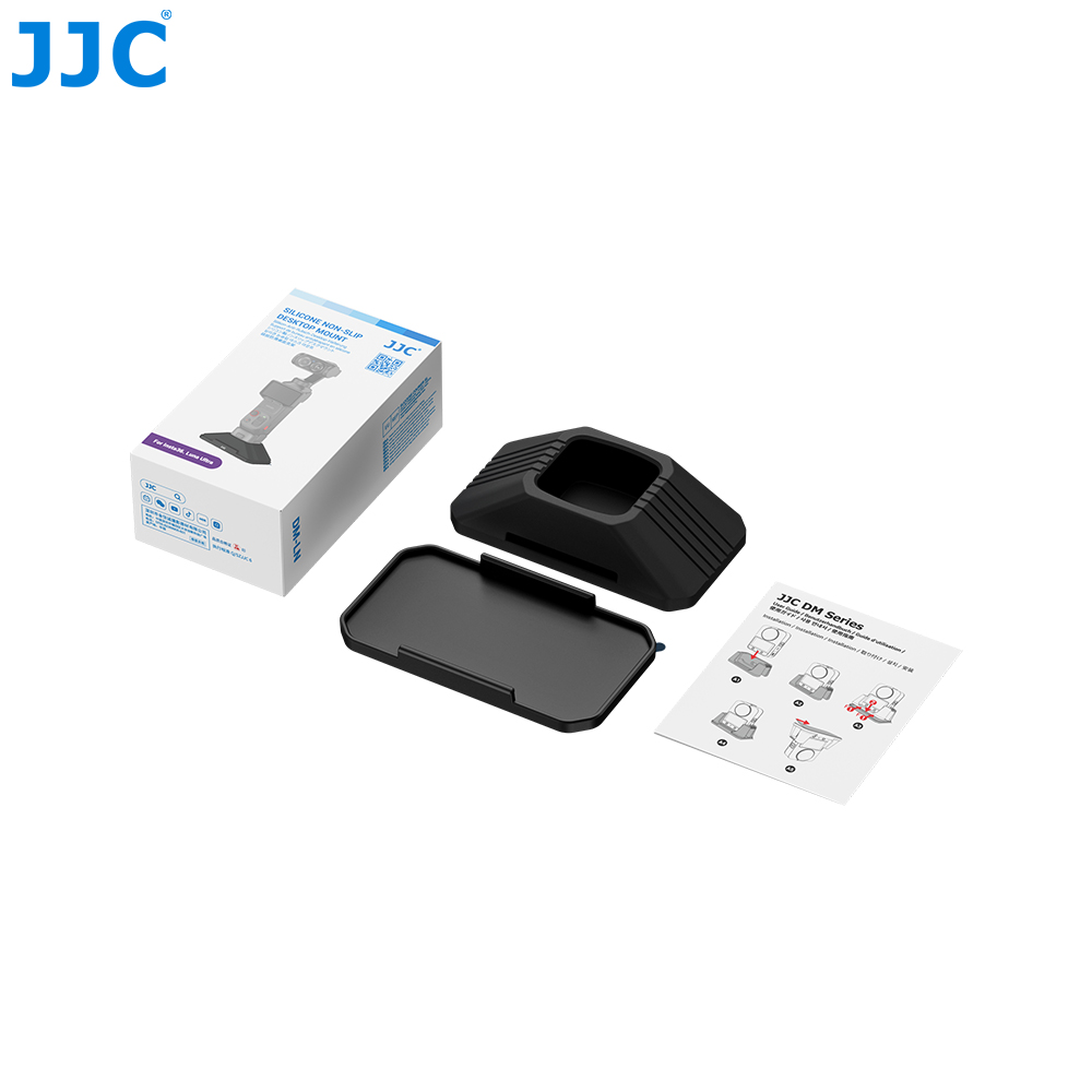 JJC Silicone Non-Slip Desktop Mount for Insta360 Luna Ultra with Large Adhesive Base Video Recording Stand Prevent Fall Mount on Dashboard with Charging Port Cutout - Image 10