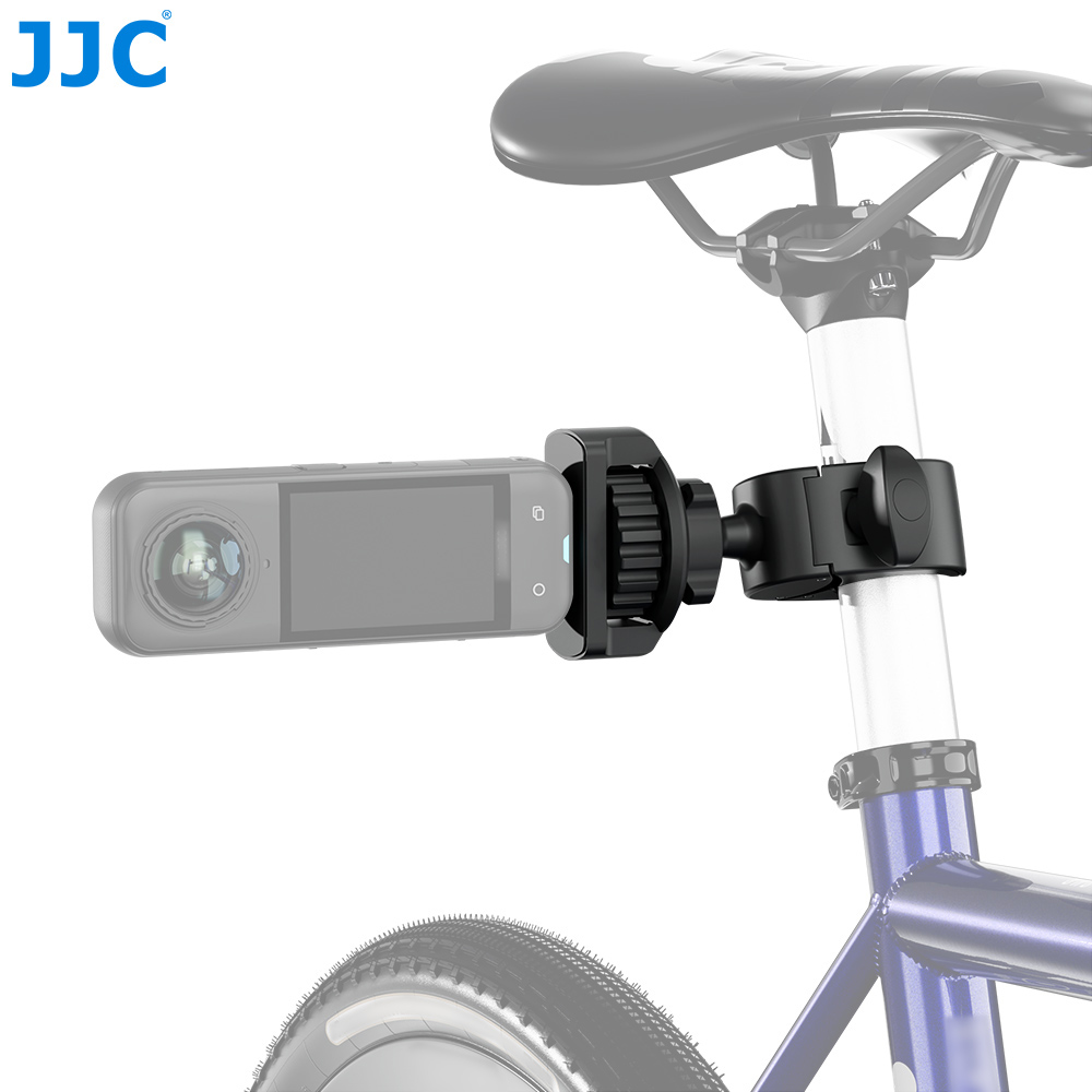 JJC Universal 1/4"-20 Screw Handlebar Mount for Osmo Pocket 4 Nano Action 6 Insta X5 X4 Air Sony RX100 Canon V10 Compact Cameras with Nylon Clamp Quick Install TPE Rubber Increase Friction for Flexible Multi-Angle Shooting - Image 8