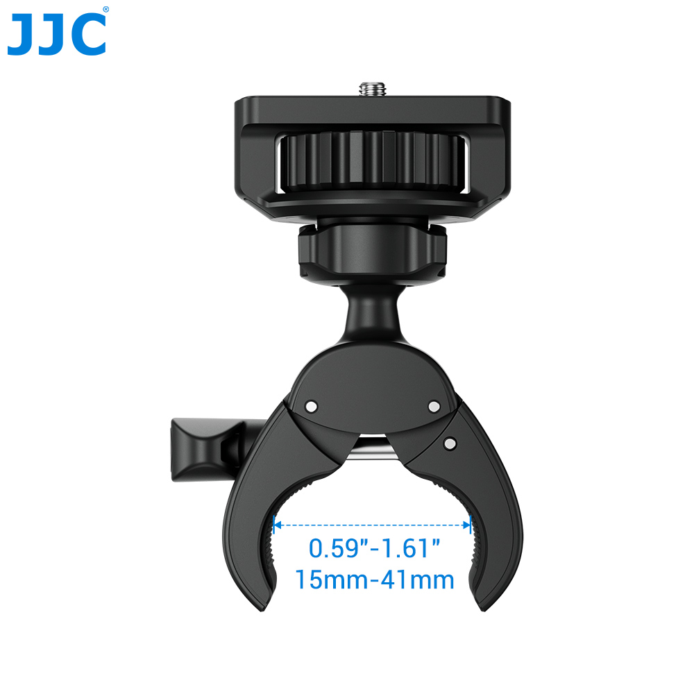 JJC Universal 1/4"-20 Screw Handlebar Mount for Osmo Pocket 4 Nano Action 6 Insta X5 X4 Air Sony RX100 Canon V10 Compact Cameras with Nylon Clamp Quick Install TPE Rubber Increase Friction for Flexible Multi-Angle Shooting - Image 4