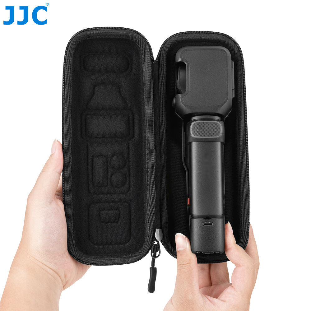 JJC Compact Hard Shell Full-Coverage Protection Case for Insta360 Luna Ultra with Handle Impact-Resistant 3 Layer Protective Structure with Lanyard Hole Detachable Wrist Strap Auick-Release Buckle Black - Image 9