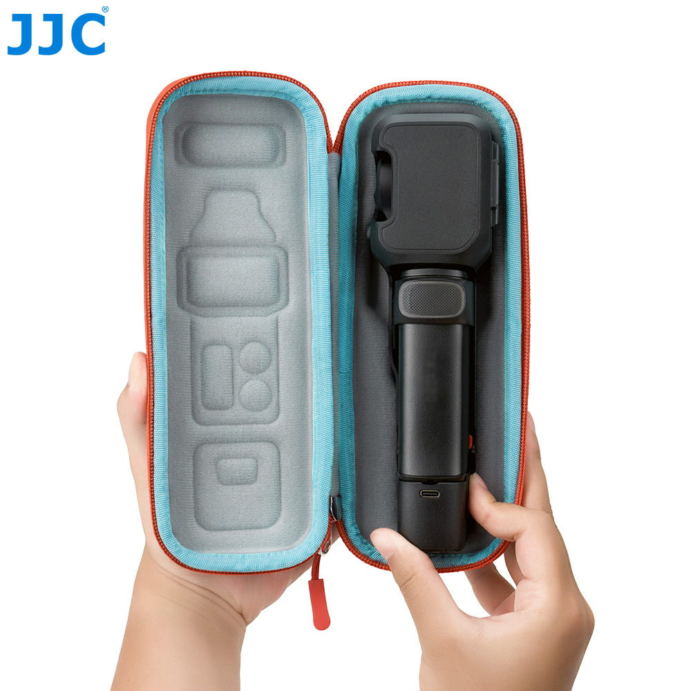 JJC Compact Hard Shell Full-Coverage Protection Case for Insta360 Luna Ultra with Handle Impact-Resistant 3 Layer Protective Structure with Lanyard Hole Detachable Wrist Strap Auick-Release Buckle Blue - Image 7