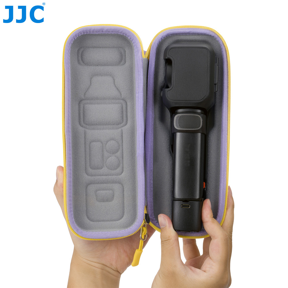JJC Compact Hard Shell Full-Coverage Protection Case for Insta360 Luna Ultra with Handle Impact-Resistant 3 Layer Protective Structure with Lanyard Hole Detachable Wrist Strap Auick-Release Buckle Purple - Image 7