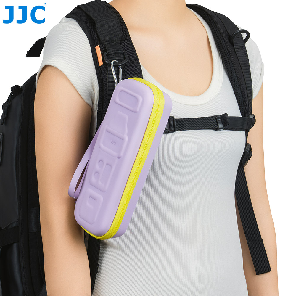 JJC Compact Hard Shell Full-Coverage Protection Case for Insta360 Luna Ultra with Handle Impact-Resistant 3 Layer Protective Structure with Lanyard Hole Detachable Wrist Strap Auick-Release Buckle Purple - Image 10