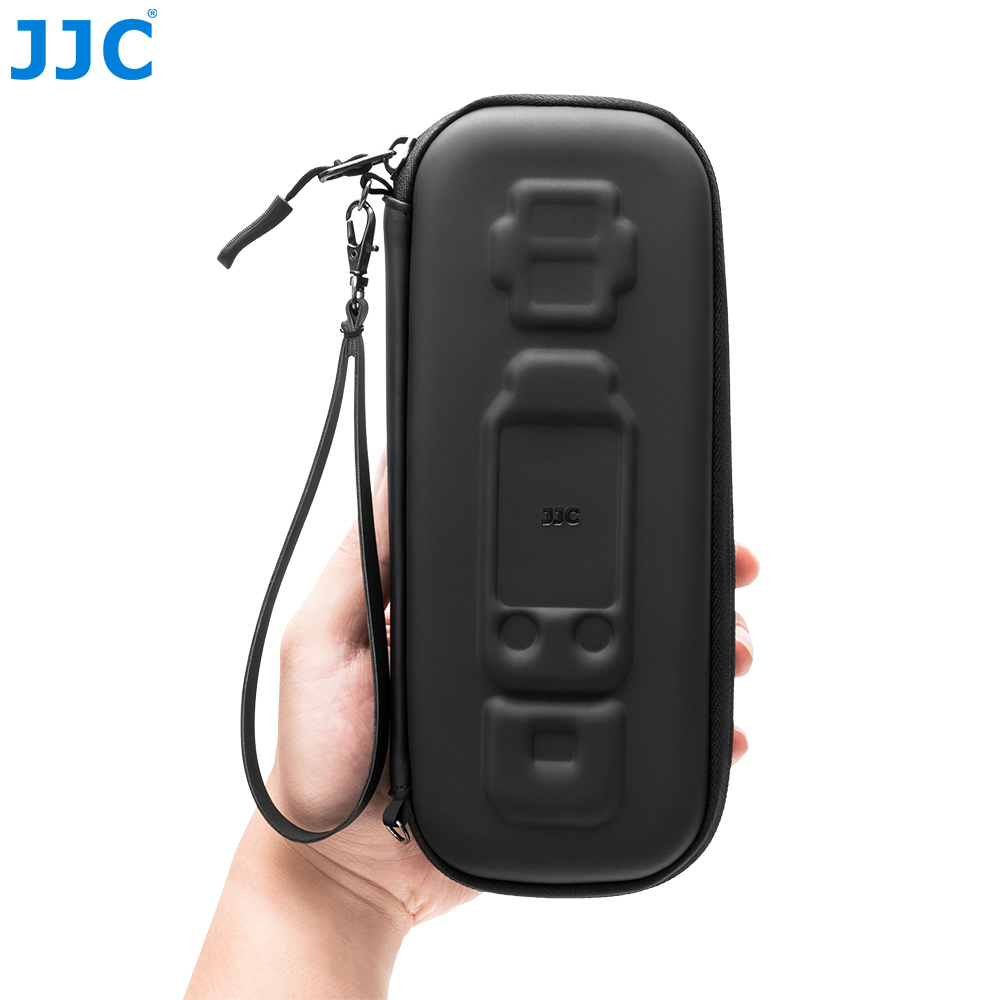 JJC Hard Shell Full coverage Case for Osmo Pocket 4P Splash-Proof Custom-Molded Velvet Lining Prevent Bumps Scratches with Quick-Release Carabiner Black - Image 8