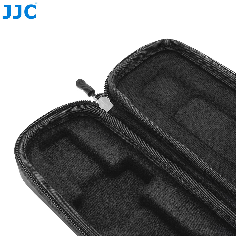 JJC Hard Shell Full coverage Case for Osmo Pocket 4P Splash-Proof Custom-Molded Velvet Lining Prevent Bumps Scratches with Quick-Release Carabiner Black - Image 5