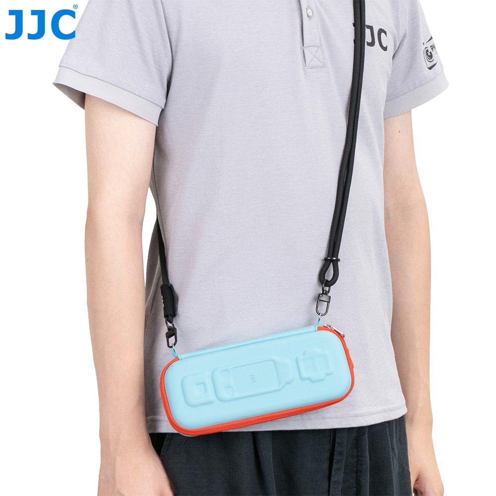 JJC Hard Shell Full coverage Case for Osmo Pocket 4P Splash-Proof Custom-Molded Velvet Lining Prevent Bumps Scratches with Quick-Release Carabiner Blue - Image 9