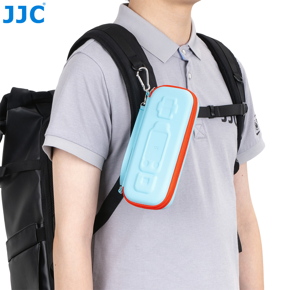 JJC Hard Shell Full coverage Case for Osmo Pocket 4P Splash-Proof Custom-Molded Velvet Lining Prevent Bumps Scratches with Quick-Release Carabiner Blue - Image 10
