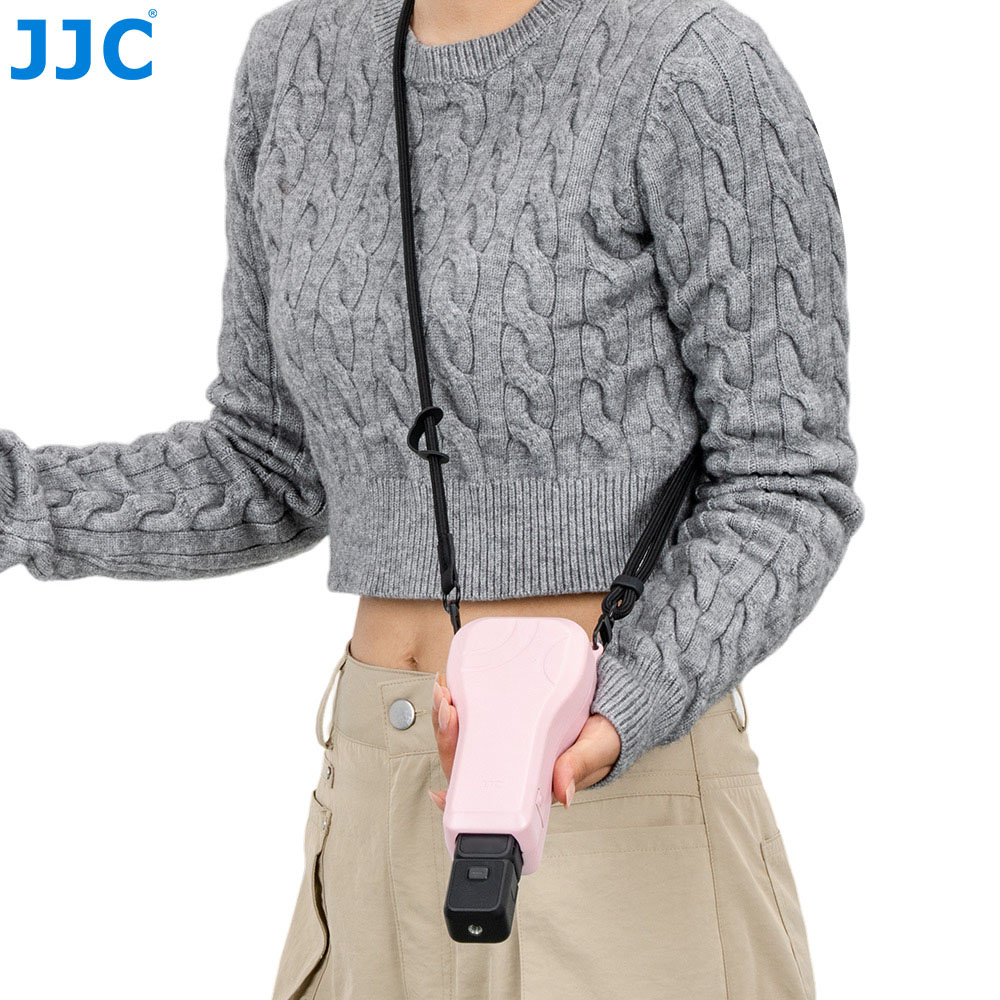 JJC Neck Strap for Osmo Pocket 4P Pocket 4 Pocket 3 Xtra Muse Insta360 Luna Ultra iPhone 17 Air Pro Max Adjustable 32-Spindle Round Cord Woven with Safety Cord Phone Tether Tab 1/4" Lanyard Screw Black - Image 4