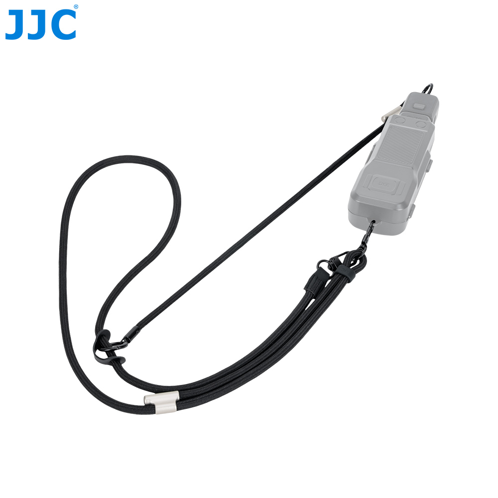 JJC Neck Strap for Osmo Pocket 4P Pocket 4 Pocket 3 Xtra Muse Insta360 Luna Ultra iPhone 17 Air Pro Max Adjustable 32-Spindle Round Cord Woven with Safety Cord Phone Tether Tab 1/4" Lanyard Screw Black - Image 8