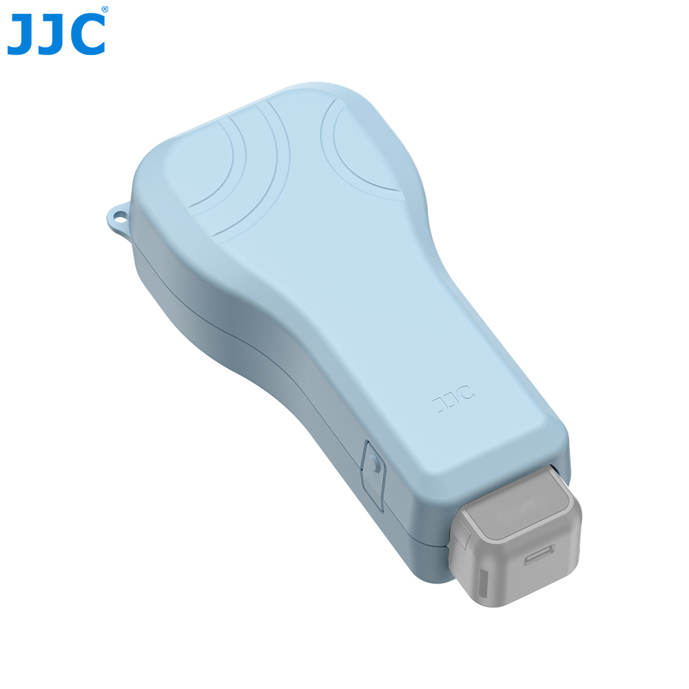 JJC Protective Case for Osmo Pocket 4P Gimbal Full Wrap High-Resilience Silicone Padding Spring Clip with 3 filter 2 TF card Slots Lanyard Hole Blue - Image 5