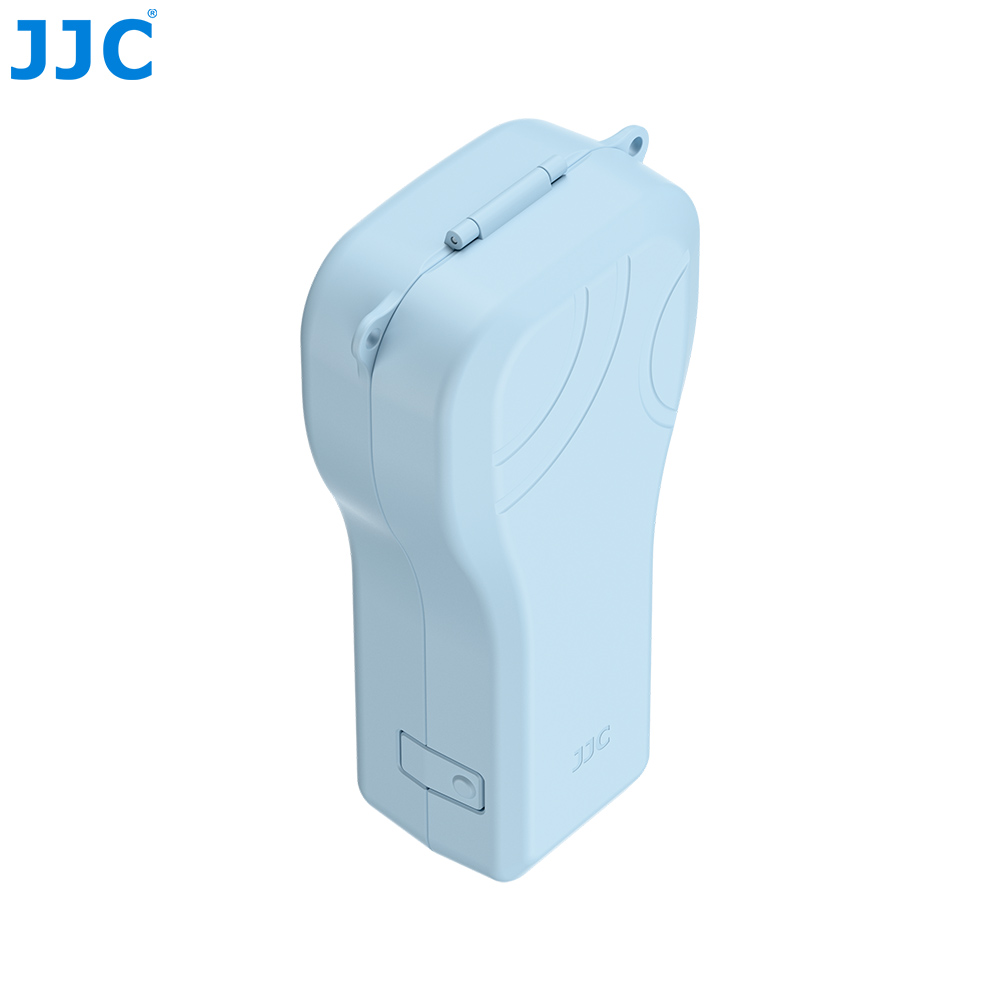 JJC Protective Case for Osmo Pocket 4P Gimbal Full Wrap High-Resilience Silicone Padding Spring Clip with 3 filter 2 TF card Slots Lanyard Hole Blue - Image 9