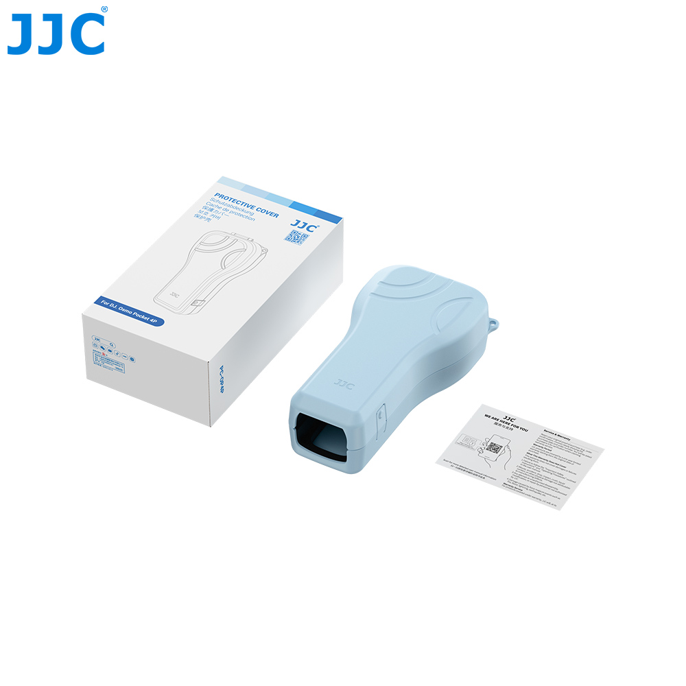 JJC Protective Case for Osmo Pocket 4P Gimbal Full Wrap High-Resilience Silicone Padding Spring Clip with 3 filter 2 TF card Slots Lanyard Hole Blue - Image 10