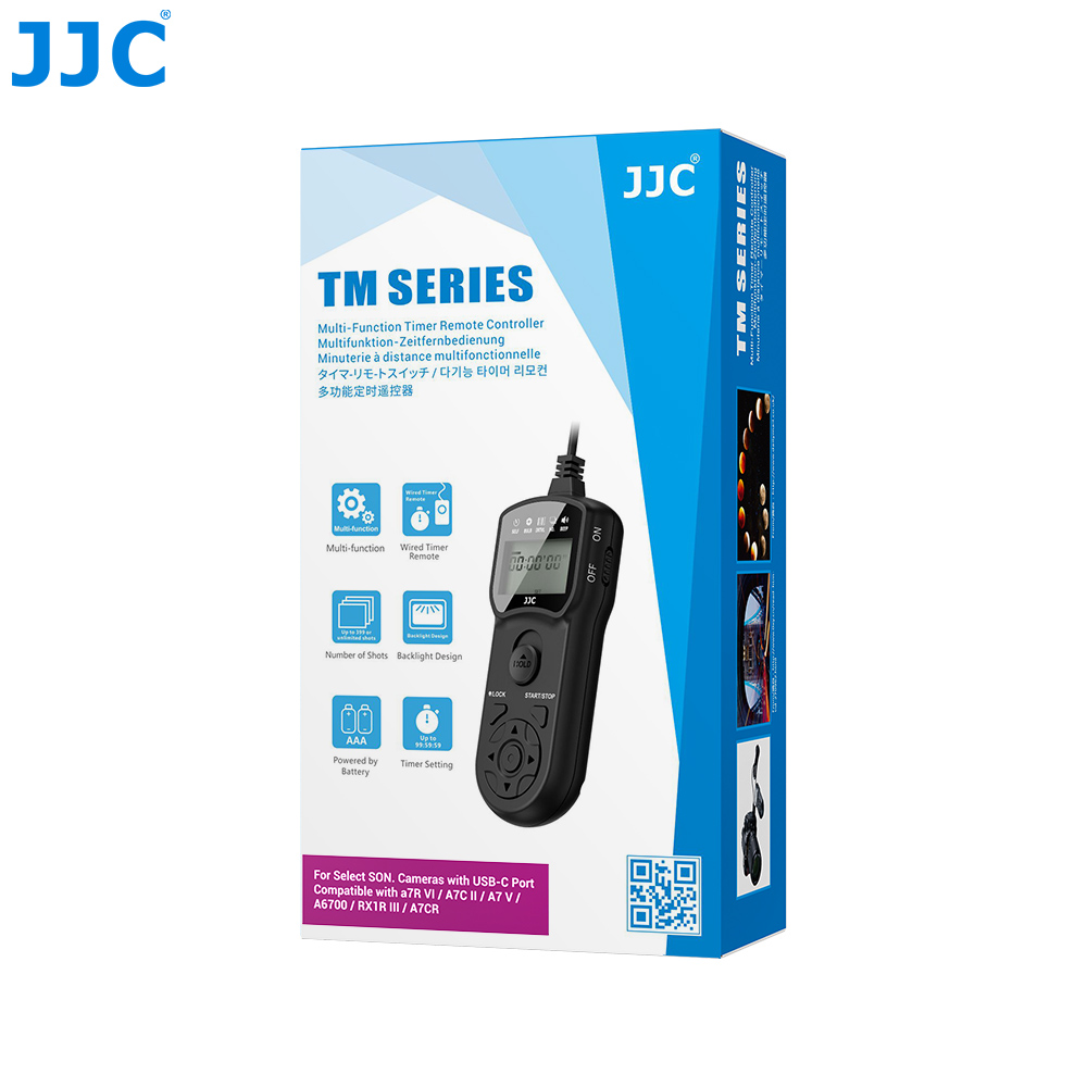 JJC Multi-functional Timer Remote Control for Sony A7R VI A7RM6 A7R6 A7C II A7V A7 V A7M5 A6700 RX1R III with Type-C Port for Flower Blooming Sunset Moonrise Photo Video Photography Prevent Camera Shaking - Image 10