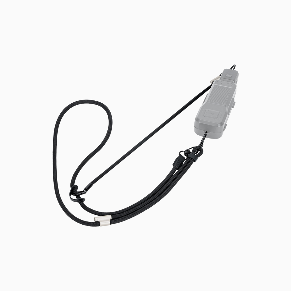 JJC Neck Strap for Osmo Pocket 4P Pocket 4 Pocket 3 Xtra Muse Insta360 Luna Ultra iPhone 17 Air Pro Max Adjustable 32-Spindle Round Cord Woven with Safety Cord Phone Tether Tab 1/4" Lanyard Screw Black - Image 2