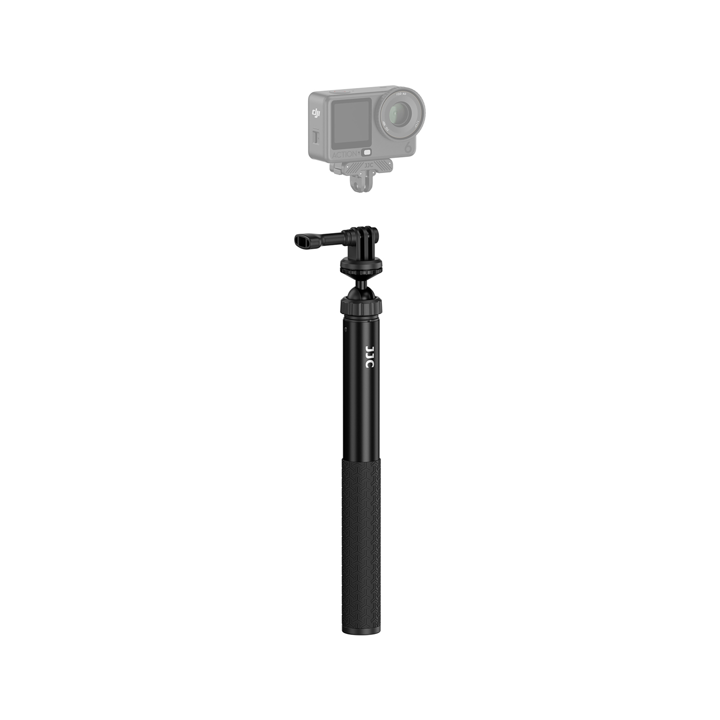 JJC Universal 3 Prong Selfie Stick for Osmo 360 II Isnta360 X6 X5 X4 Air Xtra Sphra 360 GoPro Hero 13 12 11 10 9 8 with Non-Slip Silicone Handle Multi-Angle Adjustable Ball Head 7 Stages 29-169 cm Extendable, 1/4“-20 Screw & Threaded Bottom with Lanyard Hole & Wrist Strap - Image 5