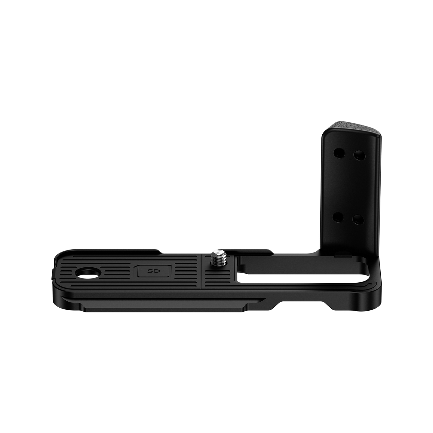 JJC Upgraded Hand Grip Kit for Fujifilm X100VI Silicone Grip Lightweight Aluminum Arca-Type Quick Release Plate with SD Cards Slot 1/4"-20 Threaded Socket with Shutter Button Hot Shoe Cover Strap Hole Black - Image 3