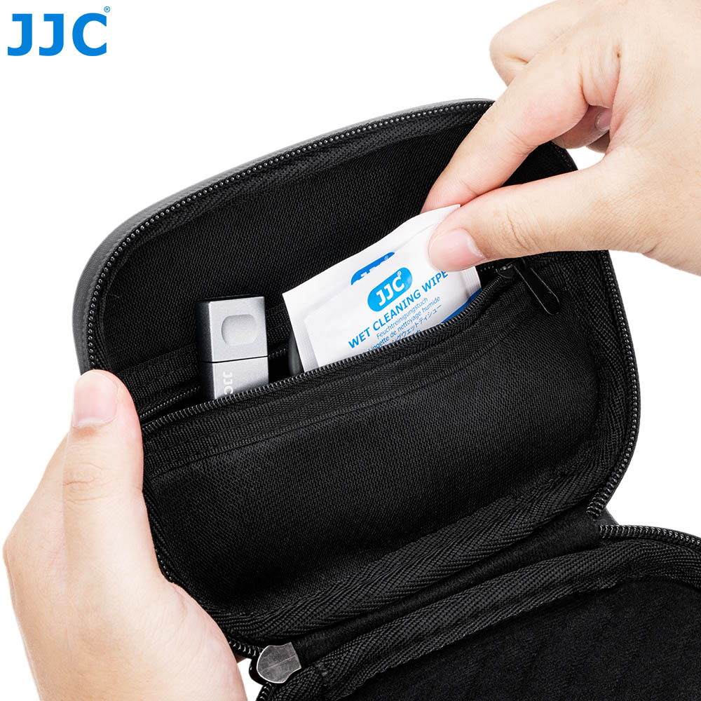 JJC Universal Compact Hard Shell Protective Case for Xtra Edge Atto DJI Action 6 5 Pro 4 Insta360 Ace Pro 2 GoPro Hero 13 12 11 etc. Action Camera Multiple Storage Layers Splash Proof with Battery Memory Card Accessory Slots Carabiner Wrist Strap - Image 8