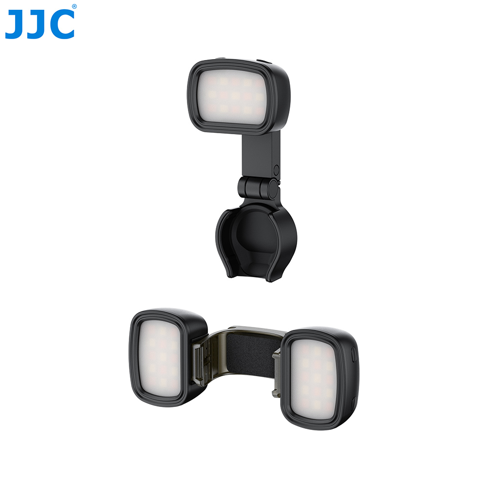 JJC Triple Mini LED Fill Light Set for Insta360 Luna Ultra with Magnetic Windproof Mount Built-in Battery Type-C Port 3 Steps Temperature & Brightness Multi-Angle Adjustable Won't affect Gimbal for Night Vlogging Auxiliary Lighting Comes with Mic Windshield - Image 5