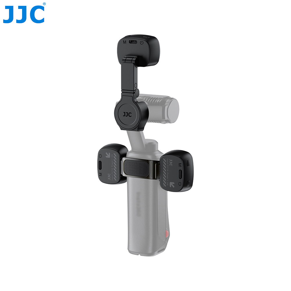 JJC Triple Mini LED Fill Light Set for Insta360 Luna Ultra with Magnetic Windproof Mount Built-in Battery Type-C Port 3 Steps Temperature & Brightness Multi-Angle Adjustable Won't affect Gimbal for Night Vlogging Auxiliary Lighting Comes with Mic Windshield - Image 7